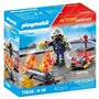 PLAYMOBIL 71826 Pompier pompe a eau & réservoir enflammé