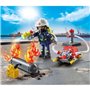 PLAYMOBIL 71826 Pompier pompe a eau & réservoir enflammé