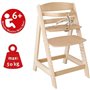Chaise Haute Évolutive Sit Up III en Bois - ROBA - Réglable en Hauteur - Naturel
