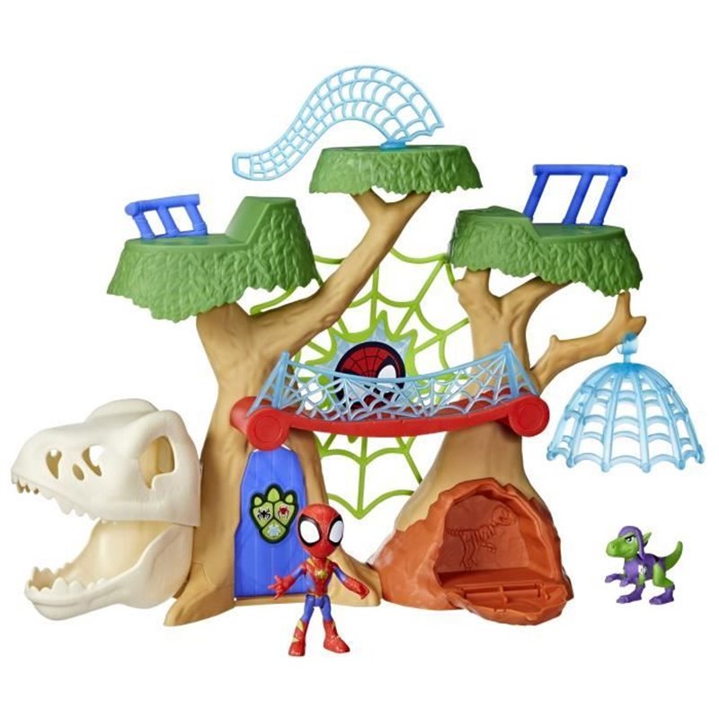 Image secondaire de Spidey Coffret Dino-Webs base forestière, Figurines de super-héros et accessoires, dès 3 Ans, Spidey et Ses Amis Extraordinaires