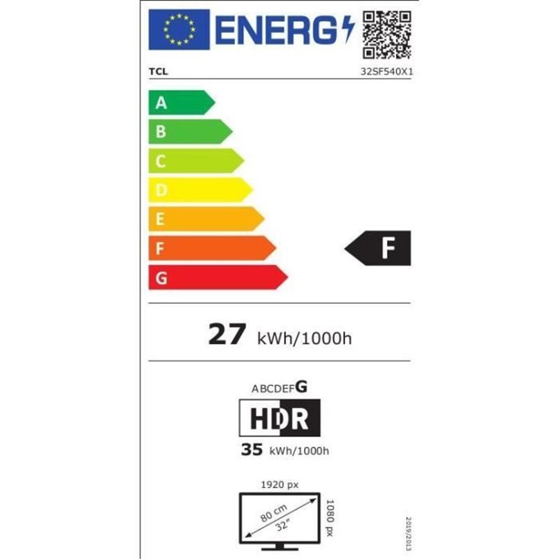 Image secondaire de TCL 32SF540 - TV LED Full HD 1980x1080 - TV connecté - HDR - 2xHDMI