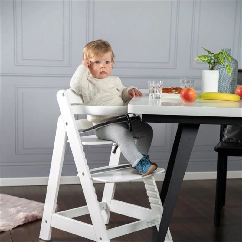 Image secondaire de Chaise Haute Évolutive Sit Up III en Bois - ROBA - Réglable en Hauteur - Blanc