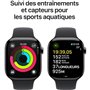 Apple Watch Series 10 GPS + Cellular - 46mm - Boîtier Slate Titanium - Bracelet Black Sport Band - S/M