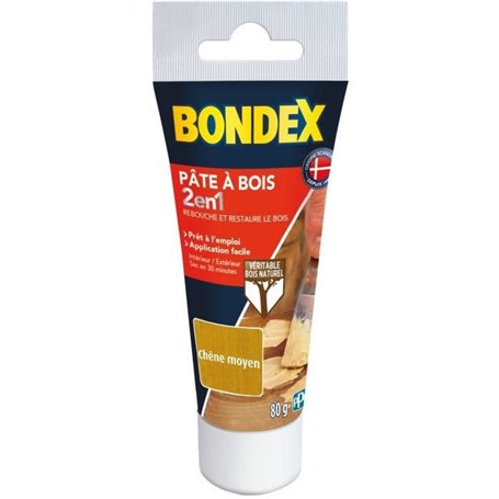 Pâte a bois chene moyen - BONDEX - 420479 - 80 g