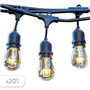 Guirlande lumineuse extérieur - LUMISKY - MAFY 20 LIGHT - 10 m - 20 ampoules a filament vintage - E27 - LED blanc chaud