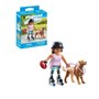 PLAYMOBIL 71739 Jeune fille rolleuse avec Retriever