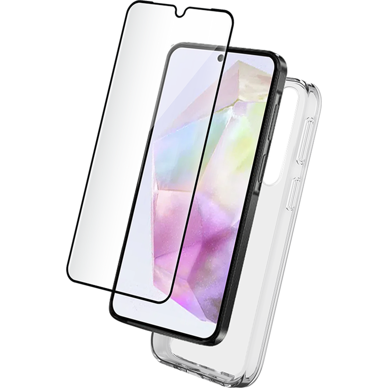 Pack 2 en 1 Coque Samsung Galaxy A36 5G / A56 5G Souple Transparente + Protège écran 2.5D + SmartFrame - Certifié GRS Bigben