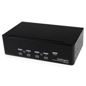 StarTech.com Switch KVM USB 2 Ecrans DVI pour 4 Ordinateurs avec Audio - Commutateur KVM