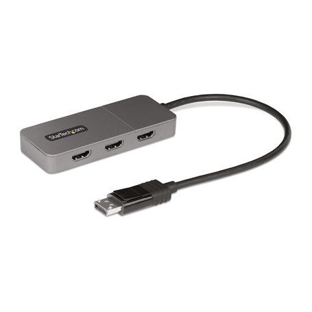 StarTech.com Hub MST à 3 Ports - DisplayPort vers 3x HDMI, Trois Moniteurs 4K 60Hz, Adaptateur Vidéo Multi-Moniteur DP 1.4, Câbl