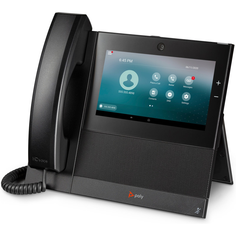 POLY Téléphone multimédia professionnel CCX 700 avec Open SIP et compatible PoE