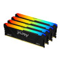 Kingston Technology FURY 64GB 3200MT/s DDR4 CL16 DIMM (Kits de 4) 1Gx8 Beast RGB