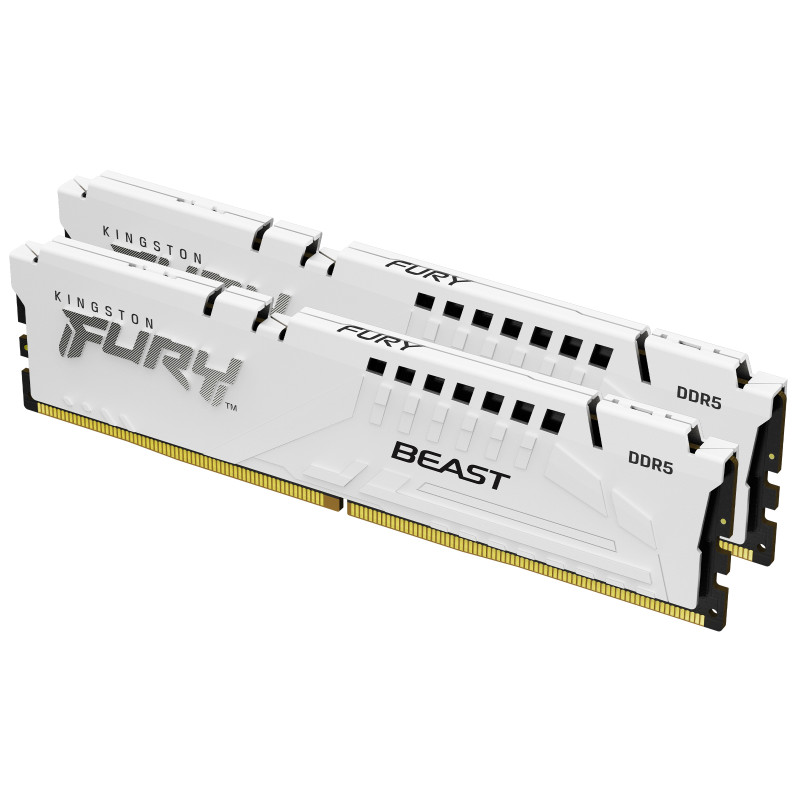 Kingston Technology FURY Beast 64 Go 6400 MT/s DDR5 CL32 DIMM (Kits de 2) White EXPO