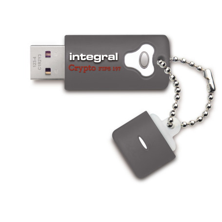 Integral 4GB Crypto Drive FIPS 197 Encrypted USB 3.0 lecteur USB flash 4 Go USB Type-A 3.2 Gen 1 (3.1 Gen 1) Gris
