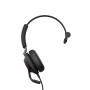 Jabra Evolve2 40, UC Mono Casque Avec fil Arceau Bureau/Centre d'appels USB Type-C Noir