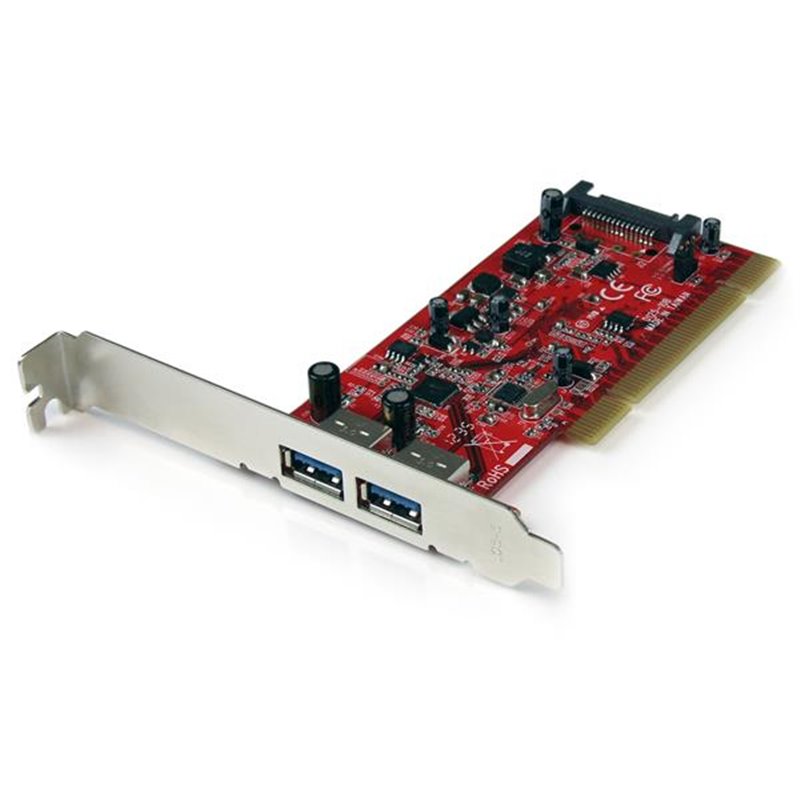 Image secondaire de StarTech.com Carte PCI vers 2 ports USB 3.0 SuperSpeed - Alimentation SATA