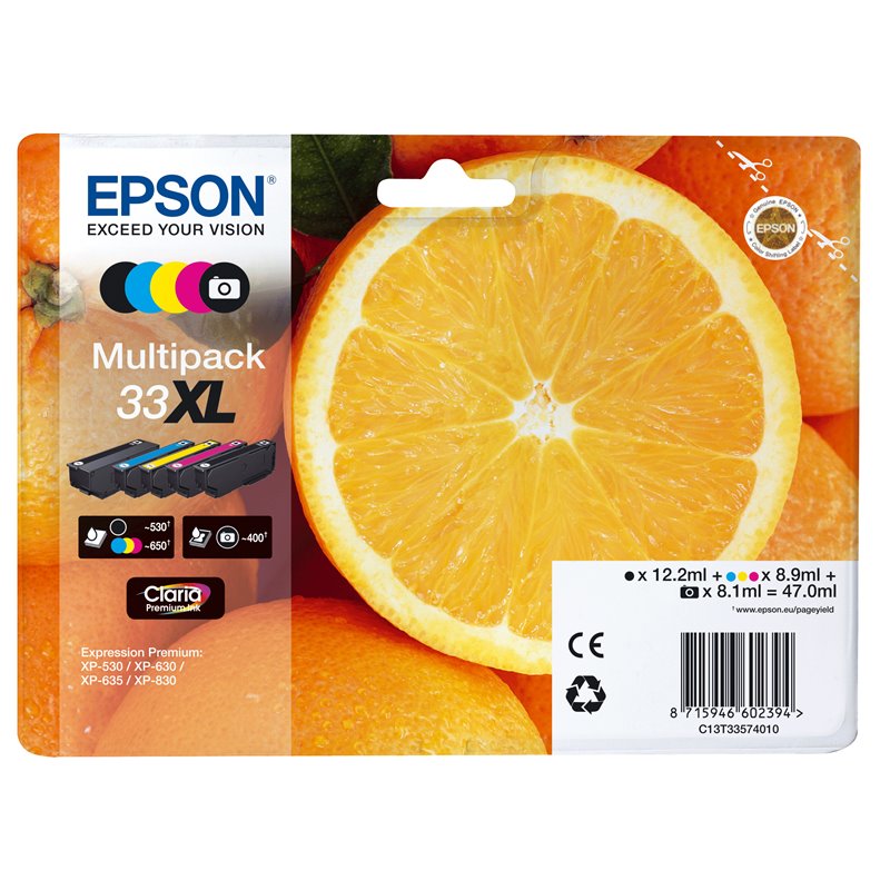 Image secondaire de Epson Oranges Multipack 5-colours 33XL Claria Premium Ink
