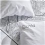 Parure de lit - TODAY - JAVA - 2 personnes - 240x220 cm - Coton - Imprimé Paris - Blanc