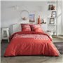 Parure de lit - TODAY - JAVA - 2 personnes - 240x220 cm - Coton - Imprimé London - Rouge