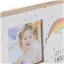 Cadre photo DKD Home Decor Arc-en-ciel Rose Blanc Enfant Bois MDF (25 x 1 x 16 cm) (2 Unités)