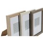 Cadre photo DKD Home Decor Naturel Beige Bois Brun foncé Boho (18 x 2 x 23 cm) (3 Unités)