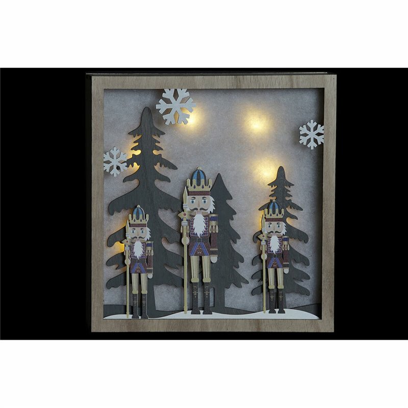 Image secondaire de Décoration murale DKD Home Decor Casse-Noisette Bois MDF (2 pcs) (30 x 4.5 x 30 cm)
