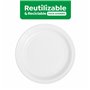 Lot d'assiettes réutilisables Maxi Products Blanc Plastique 100 Pièces