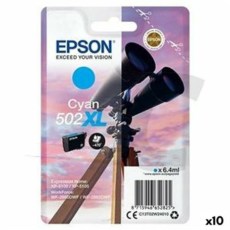 Cartouche d'encre originale Epson XP-5100 5105 WF2860DWF 2865DWF Cyan (10 Unités)