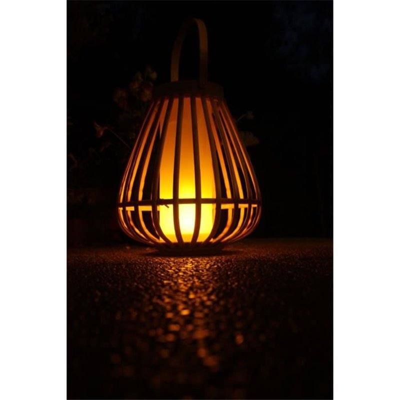 Image secondaire de Lampe solaire en bambou - Marta - Beige
