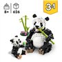 LEGO Creator 31165 3-en-1 Animaux sauvages : la famille de pandas Jeu pour fille des 8 ans