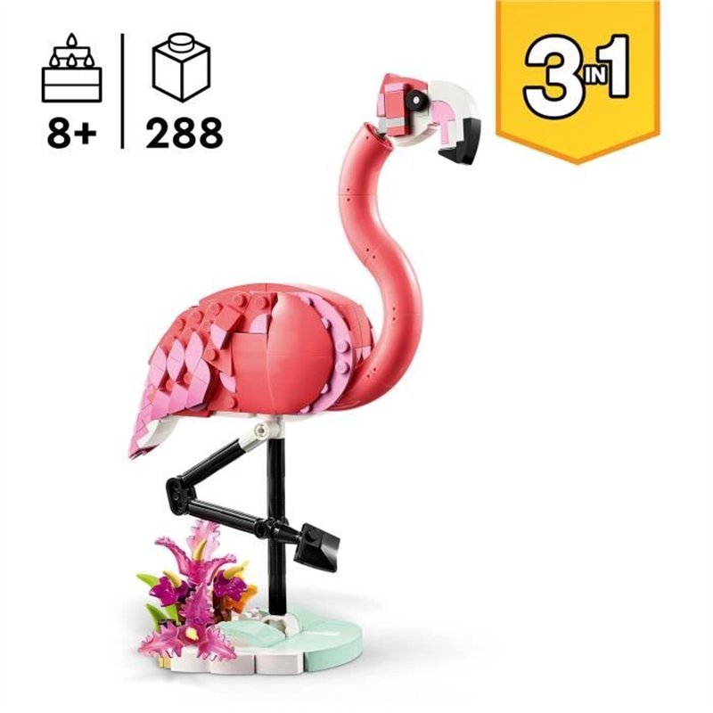 Image secondaire de LEGO Creator 31170 3-en-1 Animaux sauvages : le flamant rose - Jouet pour fille des 8 ans