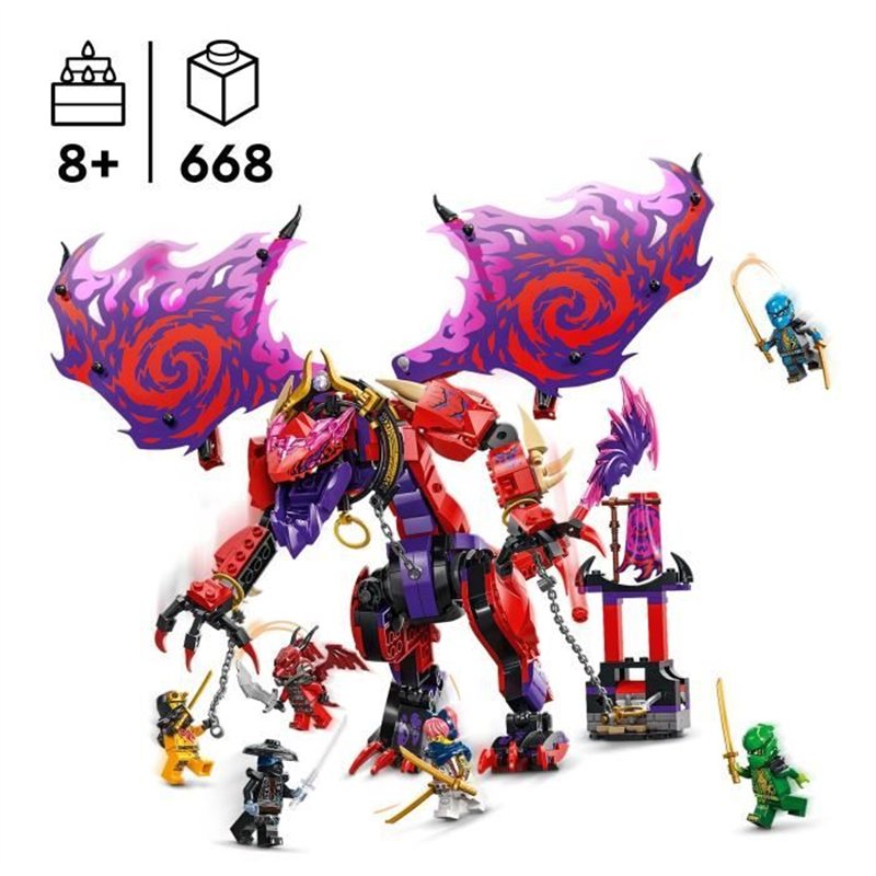 Image secondaire de LEGO NINJAGO 71832 Croc-de-tonnerre : le dragon du chaos - Jeu de construction des 8 ans
