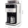 Cafetiere Filtre Digitale avec Broyeur - MEDION - 1000W - 1,5L - Silver