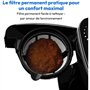 Cafetiere Filtre Digitale Isotherme avec Broyeur - MEDION - 1000W - 1,0L - Noir