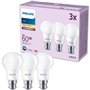 Ampoule LED - PHILIPS - 60 W - B22 - Blanc chaud - Dépolie - Non-Dimmable - 3 pieces