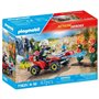 PLAYMOBIL 71825 Pompier avec quad et arbustes enflammés