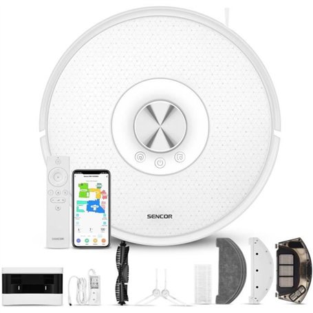 Aspirateur Robot Laveur - SENCOR SRV 9350WH - 4000 Pa - 200 min - 65 dB - Blanc