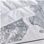 Parure de lit - TODAY - JAVA - 2 personnes - 240x220 cm - Coton - Imprimé New York - Blanc
