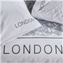 Parure de lit - TODAY - JAVA - 2 personnes - 240x220 cm - Coton - Imprimé London - Blanc