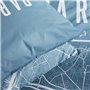 Parure de lit - TODAY - JAVA - 2 personnes - 240x220 cm - Coton - Imprimé Paris - Bleu