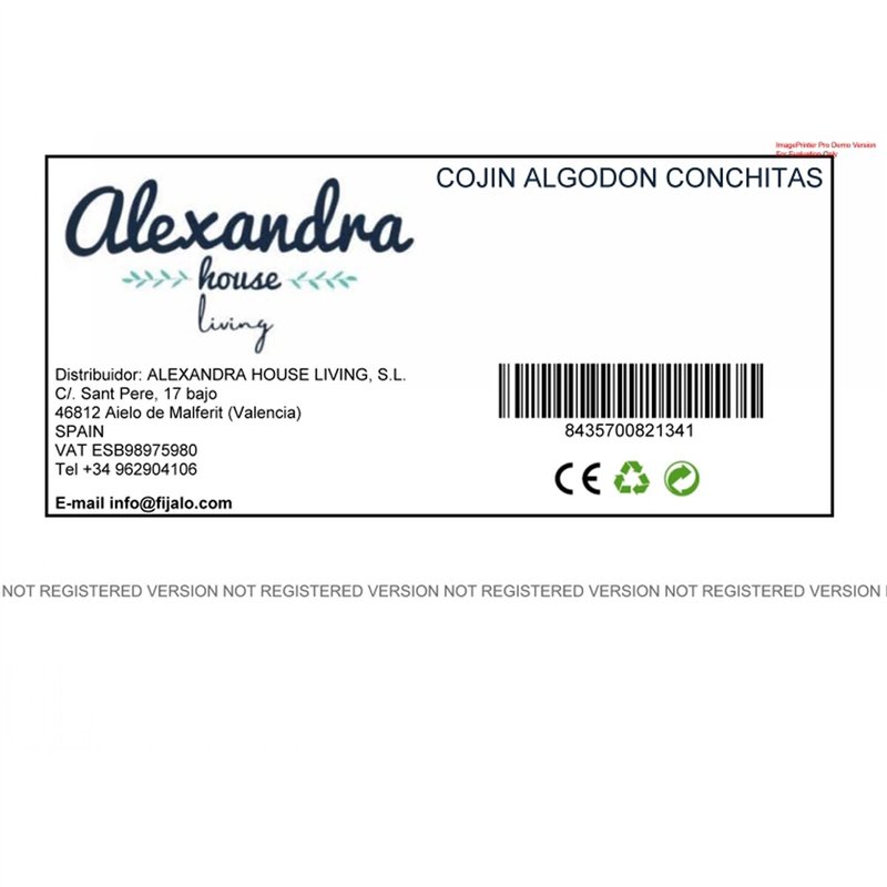 Image secondaire de Coussin Romimex Beige Coton Coquillages 45 x 8 x 45 cm