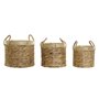 Set de basket DKD Home Decor Bambou Tropical Joncs (35 x 35 x 30,5 cm) (3 Pièces)