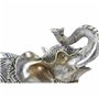 Figurine Décorative DKD Home Decor Eléphant Argenté Doré Résine (22,5 x 10,7 x 21,5 cm) (2 Unités)