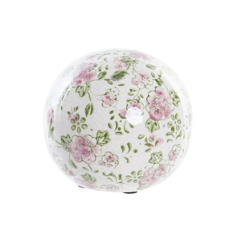 Boule Décorative DKD Home Decor Fleurs Grès (12 x 12 x 12 cm)