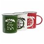 Tasse mug DKD Home Decor Porcelaine Grès (330 ml) (3 Unités)