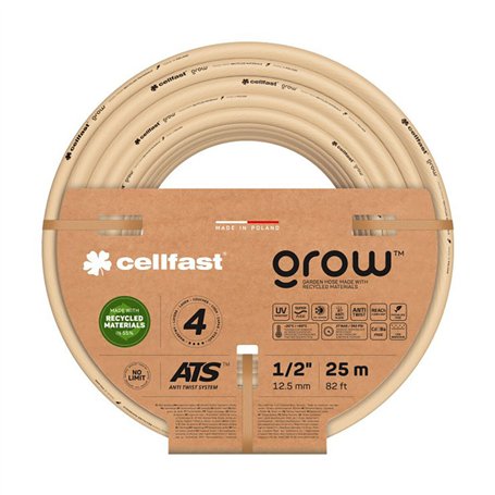 Tuyau d'arrosage Cellfast Grow 15 m Plastique 3/4" Ø 19 mm Beige