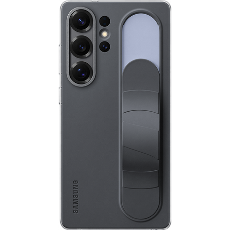 Coque Samsung Galaxy S25 Ultra Silicone Grip avec Lanière Fonction Stand Noire Samsung