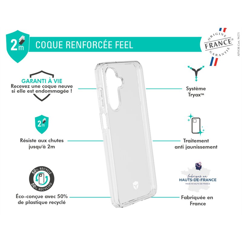Image secondaire de Coque renforcée Samsung Galaxy A26 FEEL Origine France Garantie 2m Transparente + Garantie à vie - Origine France Garantie Force