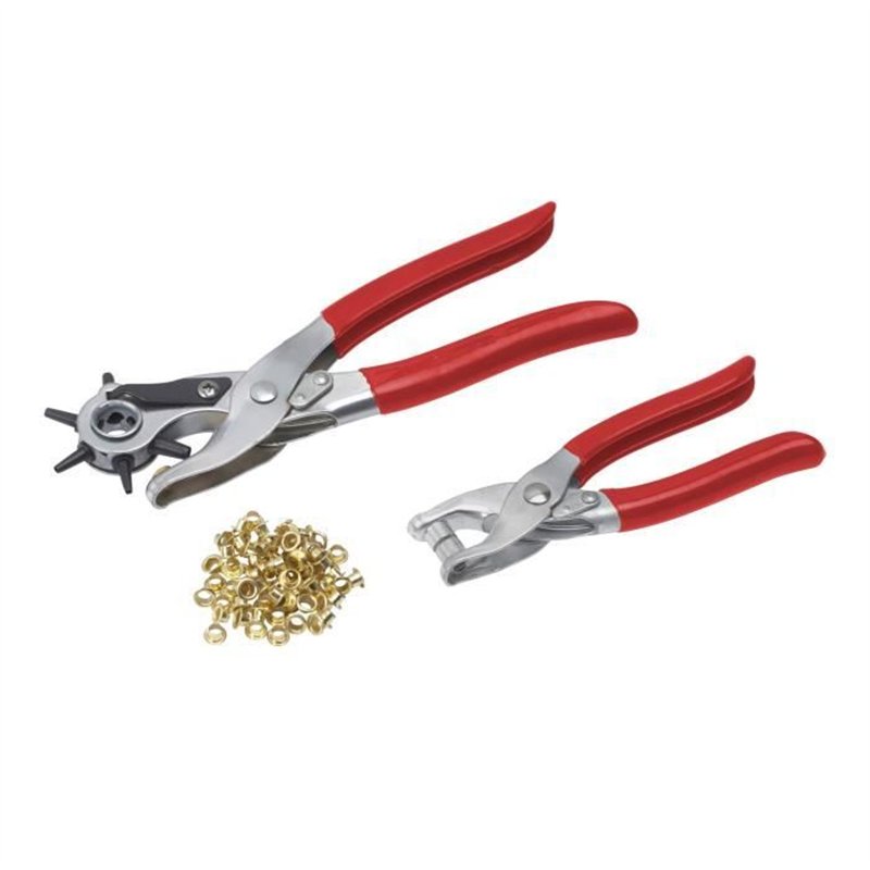 Image secondaire de Pince a oeillets - MEISTER - Lot de 2 pinces a oeillets + emporte-piece - Gris en plastique
