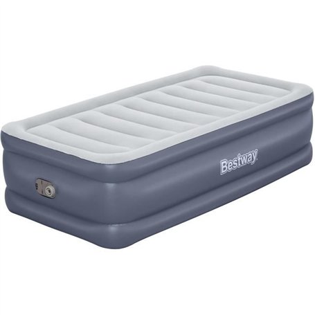 Lit gonflable - BESTWAY - 6713G - Tritech - 1 place, 191 x 97 x 51 cm, pompe électrique intégrée, cadre de lit