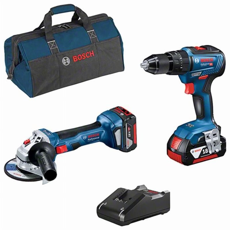 Image secondaire de KIT 2 Outils BOSCH GSR/GWS/GKS/GSA/GST + 2 x batterie 18V 4.0Ah Li-Ion - 0615990M4A